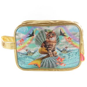Kulturbeutel Katze Meerjungfrau
