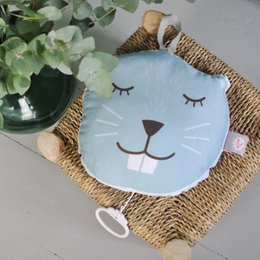 Cuscino musicale Castor blu