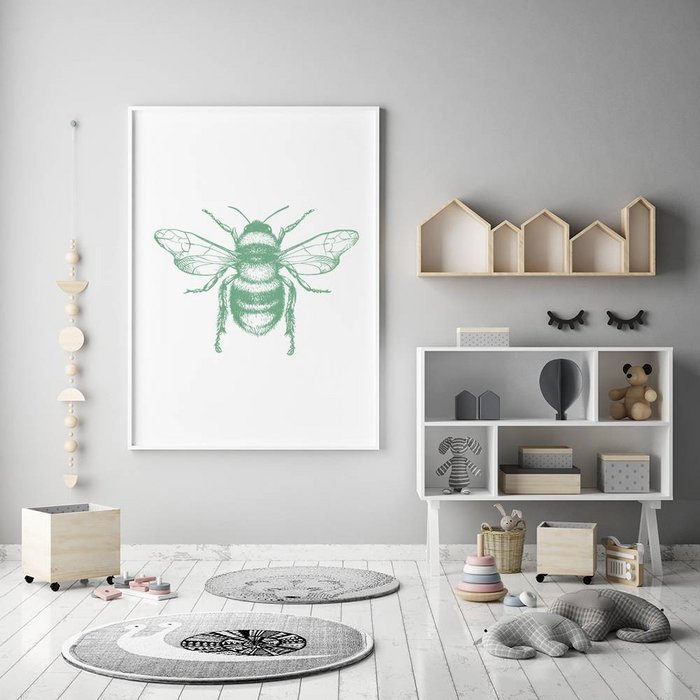 Kinderkamer poster Vlieg - Groen