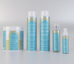 Complete Hydra Therapy hair care range including shampoo, mask, conditioner, heat protectant, and serum for hydrated, nourished hair.