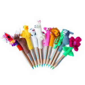 Pencil puppets, excl. pencil, mixed