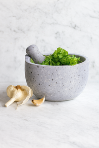 Keramische vijzel en stamper 330 ml 🧄