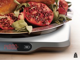 Professional kitchen scales up to 15 kg with stainless steel surface