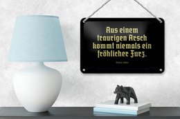 Tin sign saying 18x12cm from a sad ass comes decoration