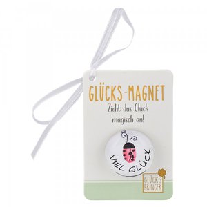 Geluksmagneet van glas, kever