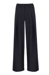  Grey wool trousers with front pleats, made in Italy, available in sizes 40, 42, and 44.