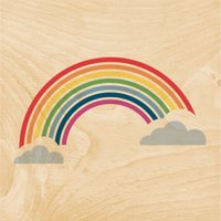 Poster 45T/7 inch wooden miami rainbow