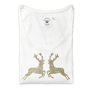 Ladies T-shirt glitter deer