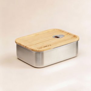 Lunchbox aus Edelstahl mit Vakuumverschluss und Bambus – 1200 ml