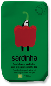 Sardine in organic olive oil with organic red pepper