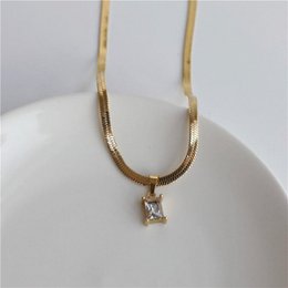 Cassidy - Snake Chain Crystal Charm Necklace