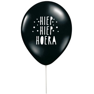 Ballonnen 'hiep hiep hoera' met stokjes