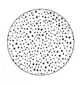 Onderzetter gespikkeld zwart wit (12 stuks)