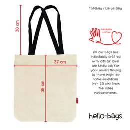 Totebags. Bolso grande model "JEG ER KRONBLADER OG TORNE"
