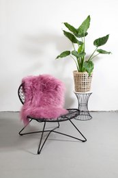 SHEEPSKIN ICELANDIC DARK PINK 90-110cm