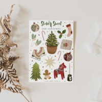 Sticker Sheet Christmas - 008 Christmas Sticker - Skandi Christmas Bow