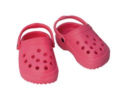  Pink clogs for dolls, size 38-45cm, suitable for doll clothing.