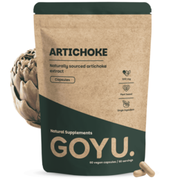 Artichoke Extract Capsules 500mg, 60 Capsules. Dietary supplement containing 500mg of artichoke extract per capsule.