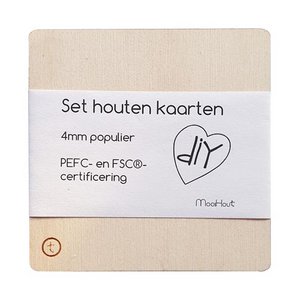 Square wooden cards to decorate yourself - DIY