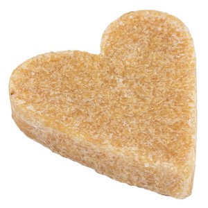 Bernsteinwürfel Herz brauner Bernstein