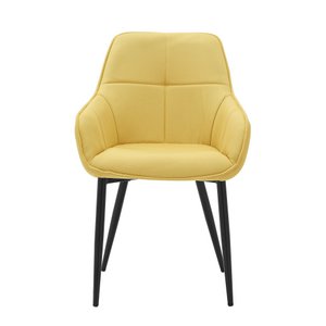 Fauteuil, geel linnen