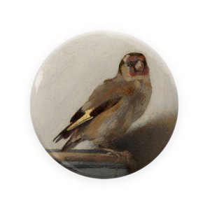 Pocket Mirror, Ø 80 mm , Goldfinch, Carel Fabritius