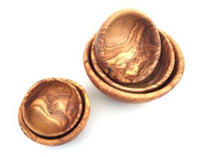 Schale  Müslischale Holzschale handgemacht aus Olivenholz