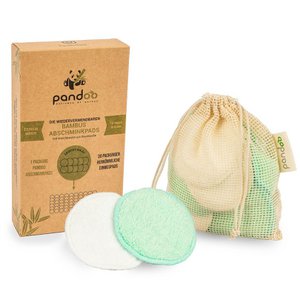 Bamboo and cotton make-up removal pads | including wash bag