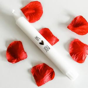 Kerze | Ich herz dich (schwarz)