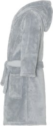 Fleece badekåbe uni - grå