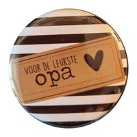 Button opener with text '' For the nicest grandpa '' 56mm striped