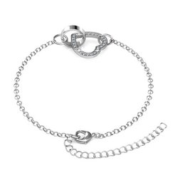 Bracciale Cuore Chiuso - Argenté et Cristal