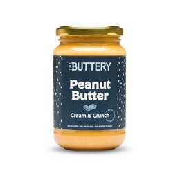 Creamy peanut butter with a crunchy texture, available in 800g, 1600g, and 350g sizes.