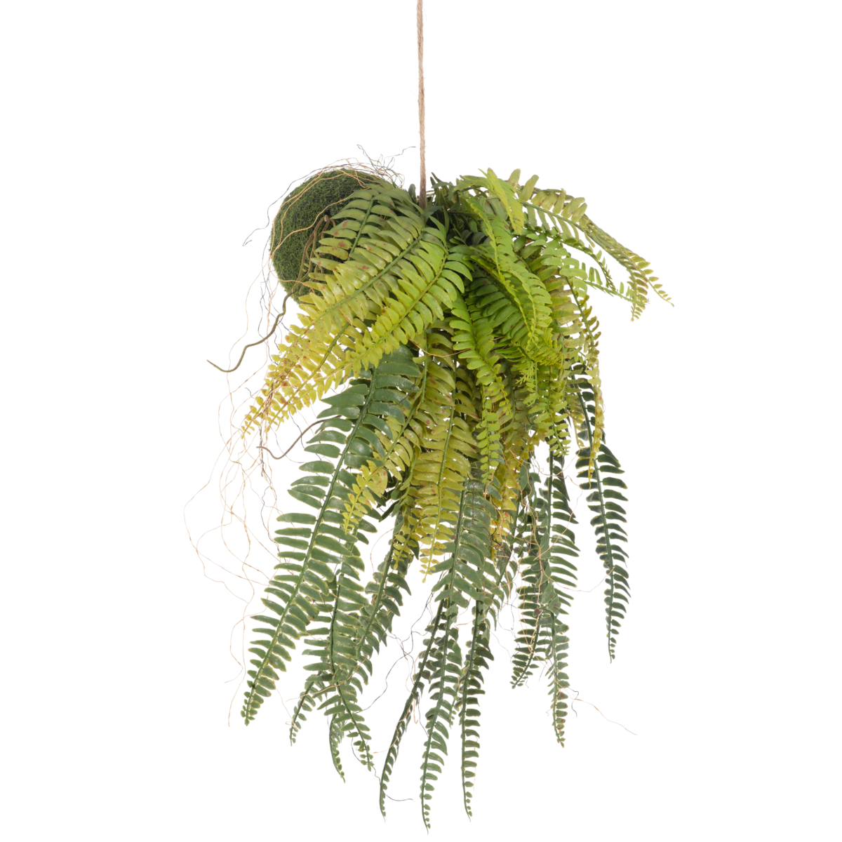 Artificial hanging plant Fern on ball 63 cm