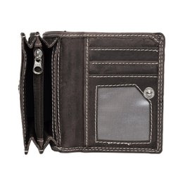 Cartera Mujer Mini Buffalo Leather - Cartera Mujer Extra Pequeña En 3 Colores Buffalo Leather