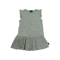 Summer dress print flamingo