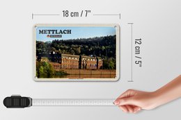 Blechschild Städte Mettlach Fabrik Gebäude 18x12cm Schild