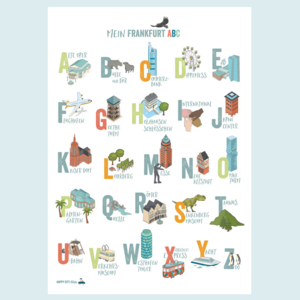 FRANKFURT ABC-Poster & Postkarte