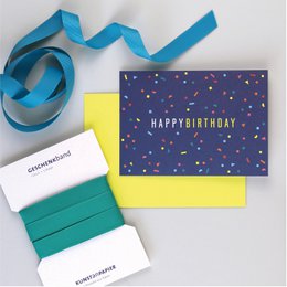 Carte d'anniversaire confettis Milo