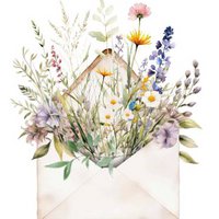 Nachhaltige Karte – Blumenumschlag