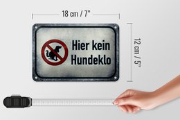 Tin sign note 18x12cm dog here no dog toilet decoration