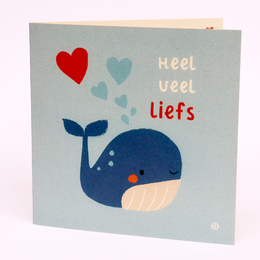 Folded card - Veel liefs Walvis