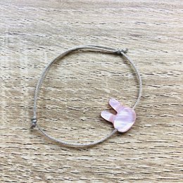 Camille parelmoer kinderarmband met verstelbaar zilveren koord