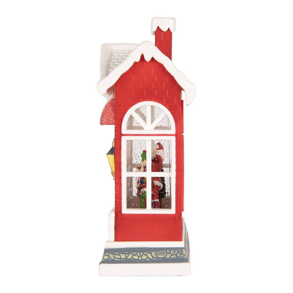 Kerstdecoratie met LED-verlichting en muziek Huis 18x9x26 cm / 3xAA Rood Kunststof