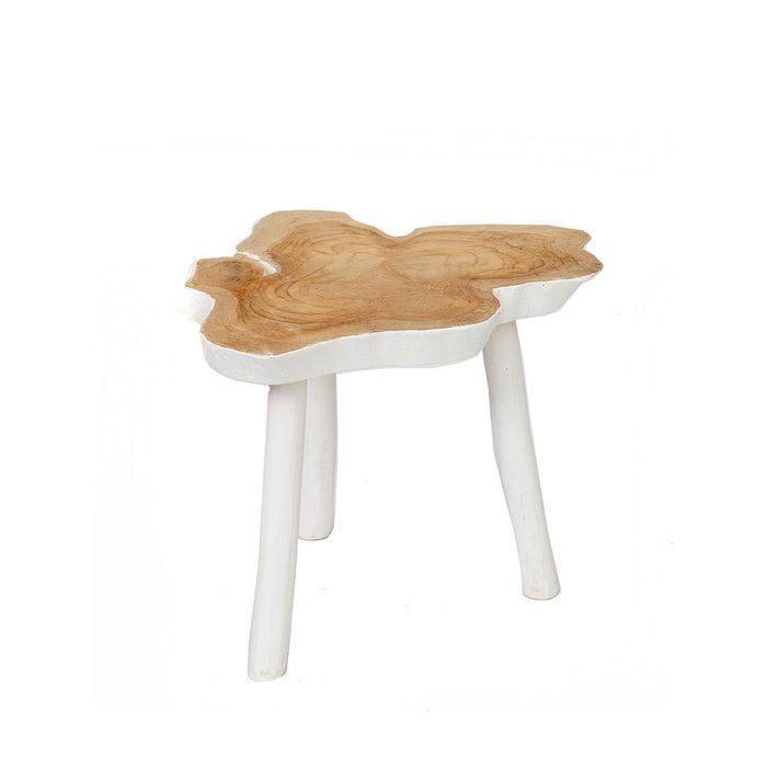De organische bijzettafel - natuurlijk wit