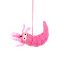 Handmade Felt Pascal Prawn Hanging Biodegradable Decoration