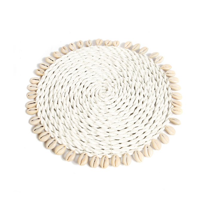 De Seagrass Shell Pan Coaster - Natural