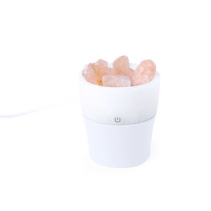 Humidifier with integrated aromatic diffuser with Himalayan salt