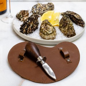 Oyster Knife with leather glove, Brut Homeware