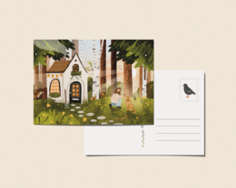 “Maart” – A6 Geïllustreerde Kaart | 350gsm Tintoretto Gesso